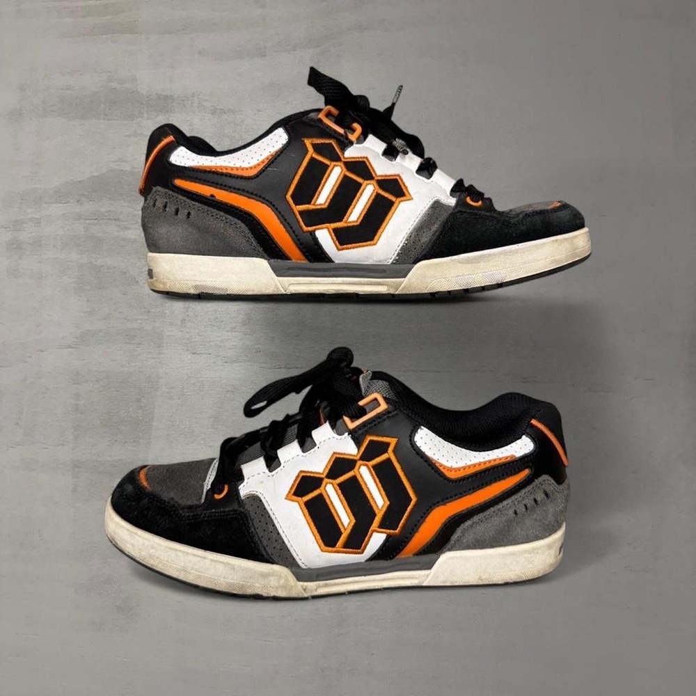Y2K World Industries Diesel DC Chunky Skate Shoes Black Orange White Mens 9